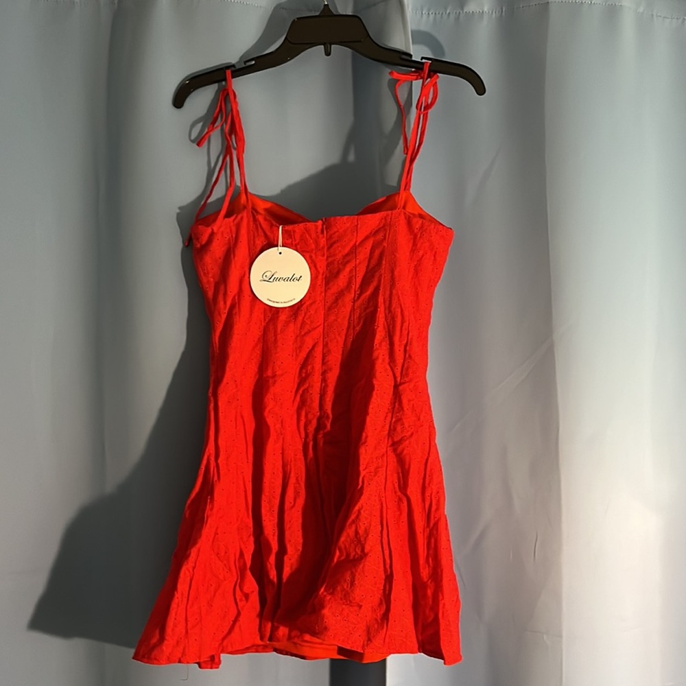 Red Mini Dress - Picture 2 of 5